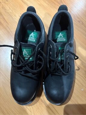 Altra Industrial | Black Leather Steel Toe Safety Shoes | Size 7